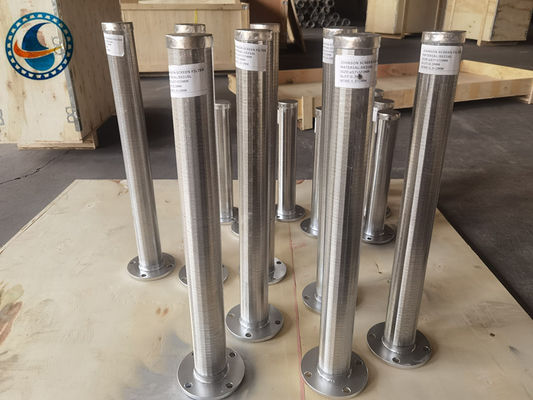 Ss304 Support Bar Sieve Drum 0.1mm Slot Wedge Wire Screen Pipe