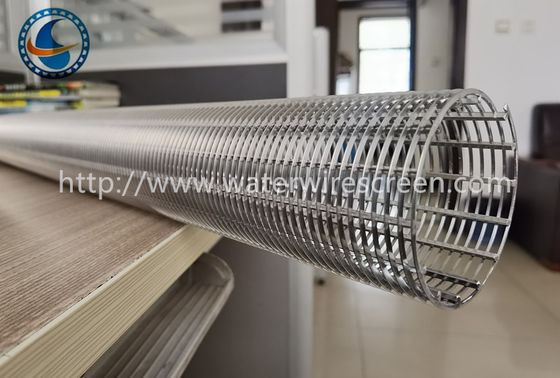 Ss304 Pure Round Winding 2mm Slot Wedge Wire Screen Tube Solid Liquid Separation