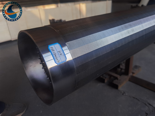Welded Cylindrical Wedge Wire Screen Pipe / Tube 168mm Diameter